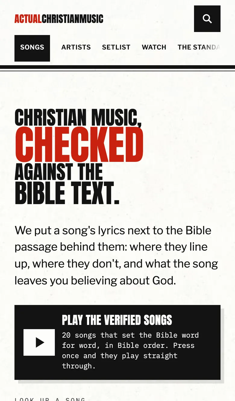 ActualChristianMusic on a phone