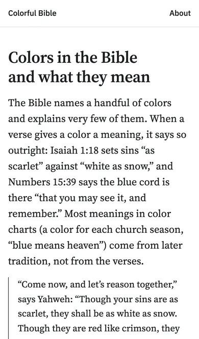 Colorful Bible on a phone