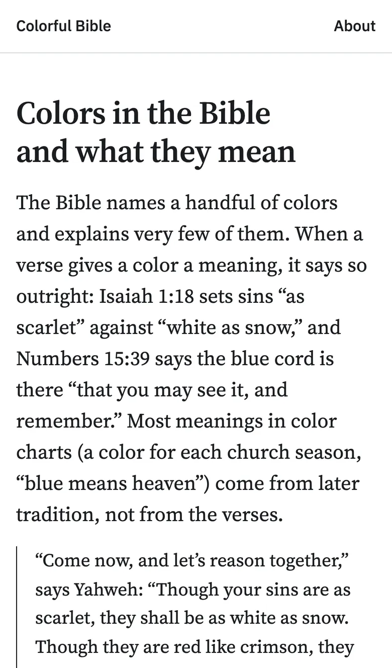 Colorful Bible on a phone