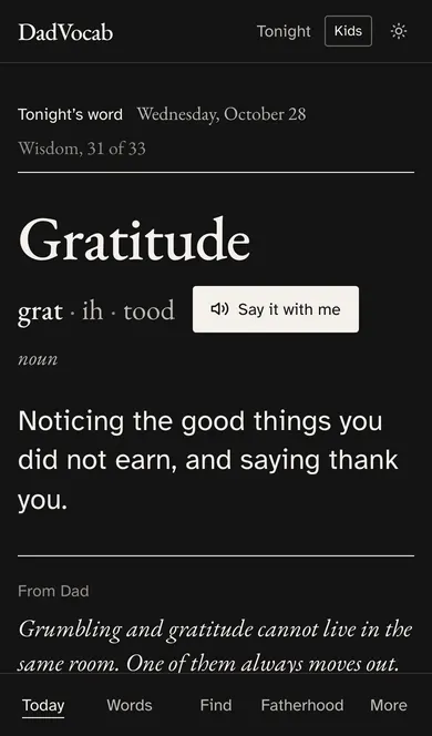 DadVocab on a phone
