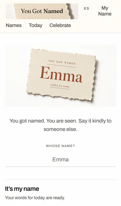 You Got Named on a phone